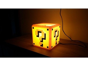mario bros questionbox de la lámpara los hogares 3d print model - Mito3D