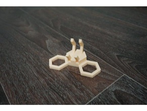 hex phone stand mobile hexagon 3d print model - Mito3D