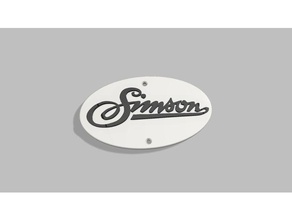 simson door sign signs & logos ddr moped ost schwalbe star 3d print model - Mito3D
