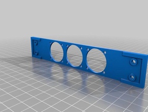 6-Zoll-rack - 2HE 3 x 25mm Lüfter leere deckt computer 6ir 3d print model - Mito3D