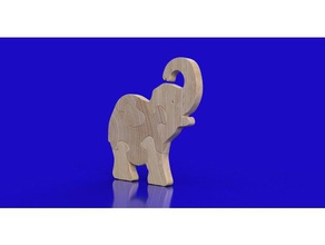 el elefante juegos y juguetes de madera 3d print model - Mito3D