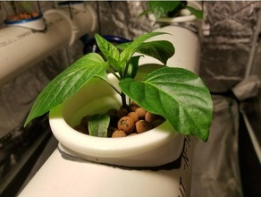 la culture hydroponique coupe nette pot système de 4 pouces tuyau en pvc extérieur et jardin le jardinage croissance 3d print model - Mito3D