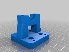 bowden mount 3d printer parts extruder e3d hotend v6 prusa i3 rework 3d print model - Mito3D