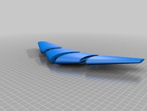 my customized openscad parametric flying wing test ---naca airfoil vehicles 3d print model - Mito3D