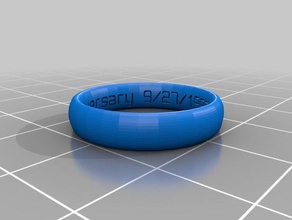 meu personalizados anel de banda script criação - eua tamanhos personalizador sistemas anéis personalizado 3d print model - Mito3D