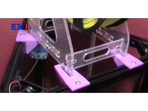 spool mounts kossel delta plus version 3d printer accessories filament holder 3d print model - Mito3D