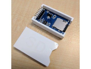 micro sd card reader case housing catalex electronics arduino microsd holder raspberry pi spi 3d print model - Mito3D