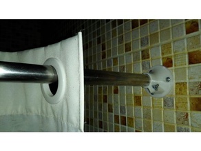 shower curtain braket bathroom 3d print model - Mito3D