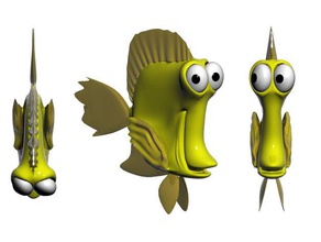 yellowfish animals 3d print model - Mito3D