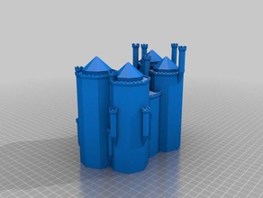 fantastic medieval swamp city castle v2 buildings & structures customized 3d print model - Mito3D