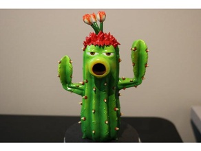 cactus plants vs zombies video games art character fan plant game 3d print model - Mito3D