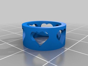 mon personnalisés cœur de l'anneau les anneaux personnalisé 3d print model - Mito3D