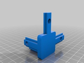 T yolu 3030 üç yuvası 3d yazıcı parçaları ekstruzyon dirsek çerçeve hiperküp evo evrim t-yuvası t slot somunu 3d print model - Mito3D