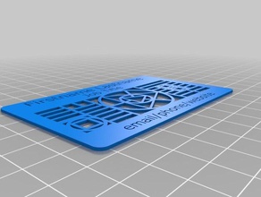 custom business card office remix subdivision 3d print model - Mito3D