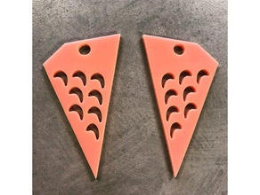 triangle earrings earring lasercut laser cutter 3d print model - Mito3D