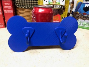 dog bone leash holder pets 3d print model - Mito3D