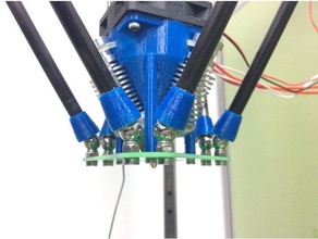 pcb effecteur diamant hotend e3d v6 rainure de montage + divers pièces connexes L'imprimante 3d delta l'effecteur le effectrices magnétique multicolore reprap rodend 3d print model - Mito3D