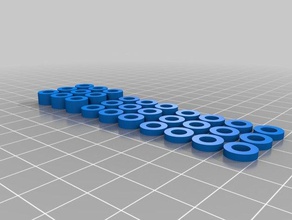 my customized round spacer variety pack2 parts 3d print model - Mito3D