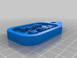 Lack & Band-tag Haushalt kundengebundene 3d print model - Mito3D