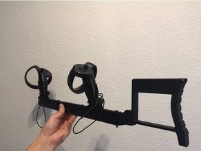 oculus touch gun stock - improved version battle tested video games rift 3d print model - Mito3D