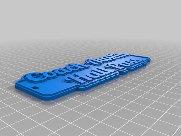 coasch austin hall Schlüsselanhänger kundengebundene 3D print model - Mito3D