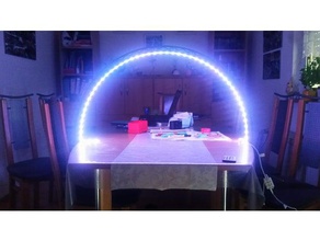 led arc lamp decor bridge strip 3d print model - Mito3D