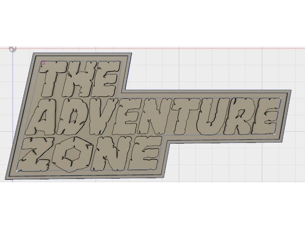 aventura zona de logotipo Arte 2d dnd podcast podcasting 3D print model - Mito3D