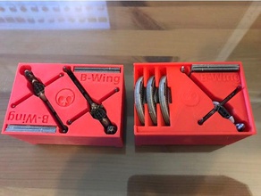 b-wing x1 e x2 titolare x-wing miniatures stanley organizer giocattolo & accessori di gioco star wars xwing miniature 3d print model - Mito3D