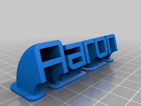 aarón nombre de la placa oficina personalizado 3d print model - Mito3D