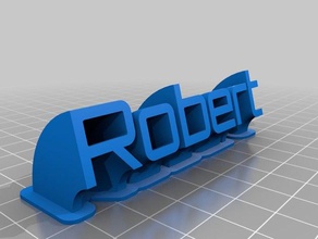 robert name plate office customized 3d print model - Mito3D