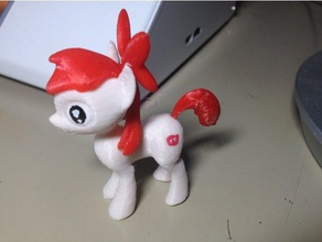 mlp applebloom poney jouets & jeux mon petit 3d print model - Mito3D