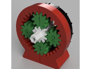 100 1 compound planetary gear reducer engineering differential 3d print model - Mito3D