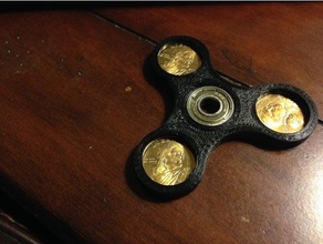 captured dollar fidget spinner toys & games dollat coin 3d print model - Mito3D