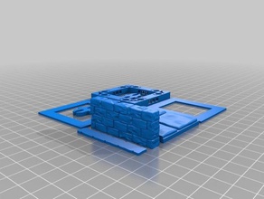 opendungeontiles wall interior short roughstone 2x2 toy & game accessories dnd tiles dungeon dungeons dragons miniature odt openforge openlock pathfinder rpg tabletop terrain tile 3d print model - Mito3D