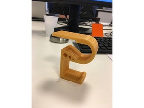 headphone desk clamp 3d printing clip hanger hook universal 3d print model - Mito3D