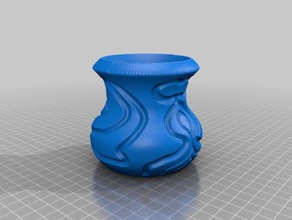 2 vazo süslü dekor vazolar 3d print model - Mito3D