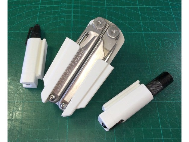 modulare leatherman wave fondina utensili & caselle cintura titolare con caso onda 3D print model - Mito3D