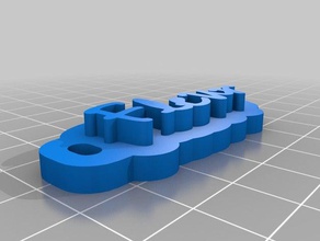 fluer zeyada i portachiavi su misura 3d print model - Mito3D
