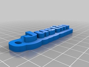 justin keychains customized 3d print model - Mito3D