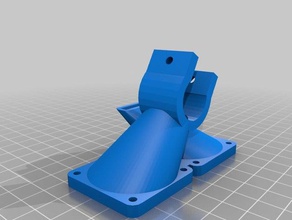 hexagonal de doble conducto del ventilador Impresora 3d accesorios hexágono 3d print model - Mito3D
