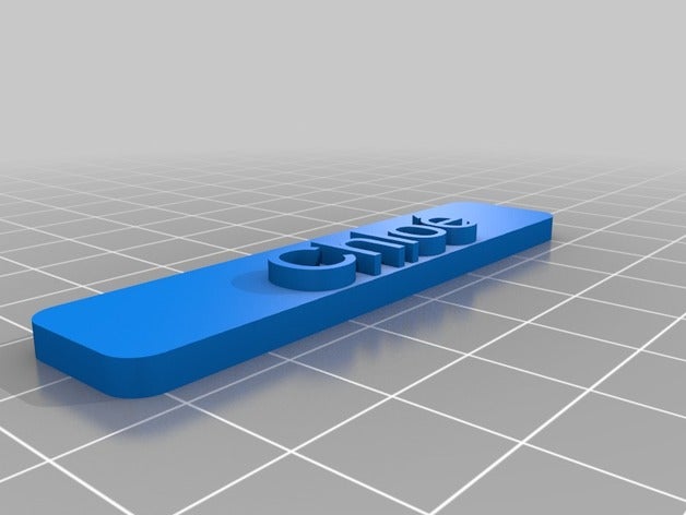 chlo les signes et logos personnalisé 3D print model - Mito3D