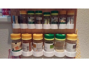 spice organizer kitchen & dining holder mounts rack seasoning shelves spices stocking 3d print model - Mito3D