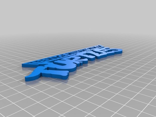 tmnt logo 3d printing 3D print model - Mito3D
