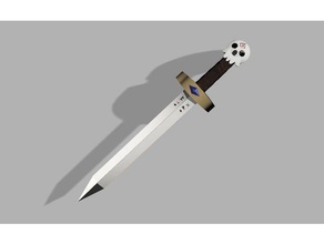 billy's nothung props adventure time billy blade cosplay prop weapon hilt skull sword 3d print model - Mito3D