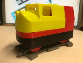 treno di lego duplo compatibile motorizzato locomotiva costruzione giocattoli mattoncini compatibili motorizzata giocattolo 3d print model - Mito3D