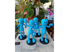 rick morty assortment mr meeseeks props action figure figurine static statue 3d print model - Mito3D