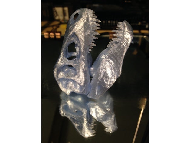 poli t-rex cráneo las esculturas lowpoly baja el trex trexremix 3D print model - Mito3D