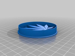 Marihuana-Blatt-Stempel cookie-cutter Küche und Esszimmer Marihuana-Blatt 3d print model - Mito3D