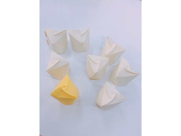 Struktur aus Papier Mathe-Kunst origami 3D print model - Mito3D