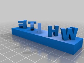 nero, bianco, prospettiva parola illusione l'arte interattiva 3d print model - Mito3D